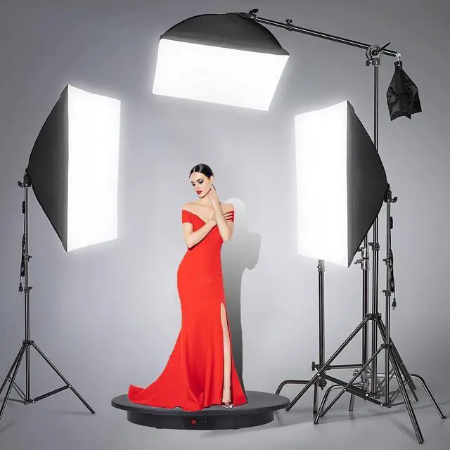 Alt view image 5 of 5 - JAYEGT Motorized Rotating Display Stand,360 Degree Electric Rotating Photography Turntable for Products DisplayVideo Show, Outdoor ShowRemote Control(Black / 16.5inch / 265 Lbs Load/Rechargeable)