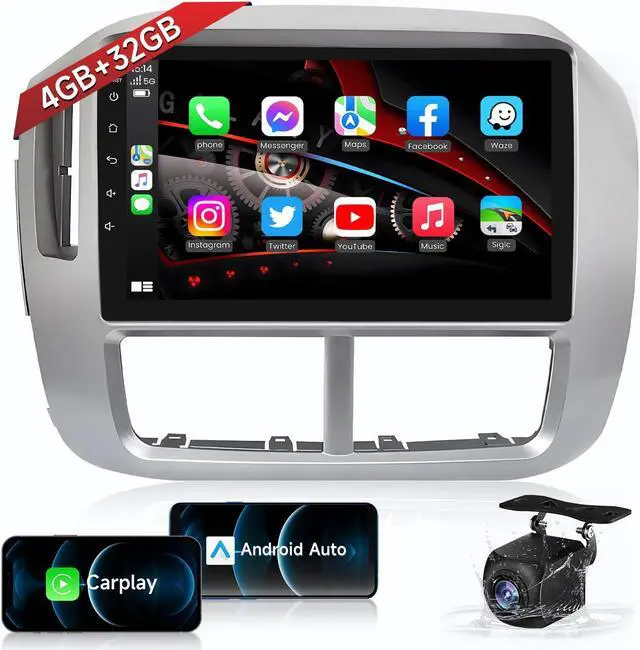 Main image of [ +] Car Radio Stereo Accessories for Honda Pilot 2006 2007 2008: 9 Inch 1280 * 800 HD Touch Screen Replacement with 5GWIFI Backup Camera Carplay Android Auto GPS FM Bluetooth