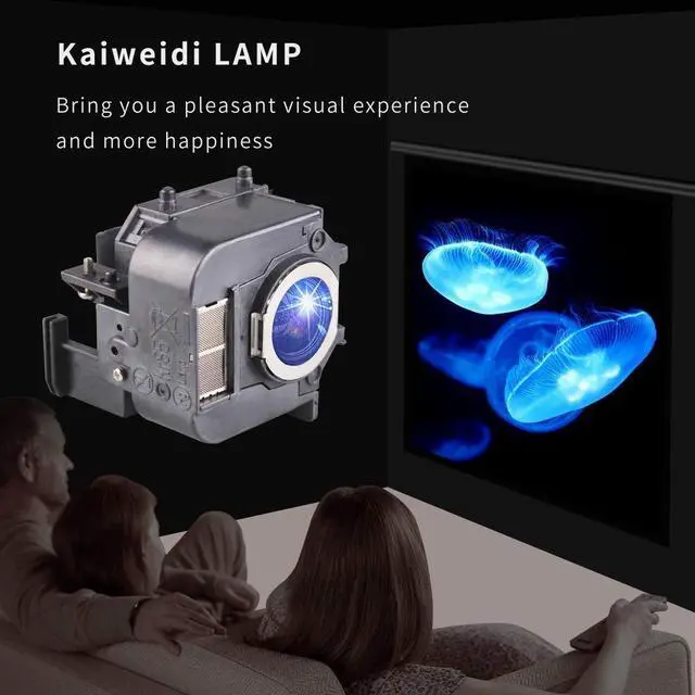 Alt view image 3 of 5 - KAIWEIDI Replacement Projector Lamp for V13H010L50/ELPLP50 EPSON EB-824 EB-825H EB-84e EB-D290 EMP-825 EMP-84he H294B H295A H296A H357C H370C,PowerLite 825+ 826W+ 84+ 85+ Projectors
