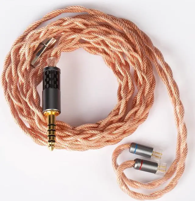 Main image of keephifi Earbuds Cable-QDC 4 Core KBEAR [Inspiration-C] Ear Monitor Upgraded Cable, Singel Crystal Copper Cable with 4.4mm Plug, Suit for SE215 CA16 NRA OS1PRO (QDC, 4.4Copper)