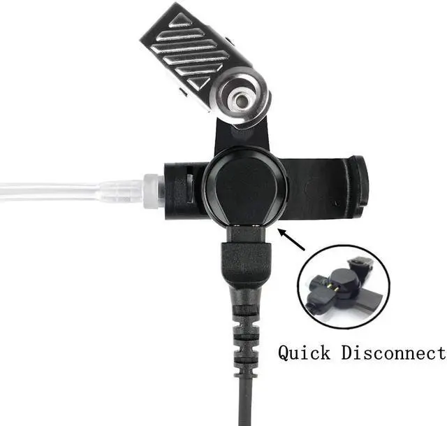 Alt view image 3 of 5 - KCTIN Earpieces for Motorola Walkie Talkies with Mic PPT and Acoustic Tube Headset for Walkie Talkies APX4000 APX6000 APX7000 APX 8000 XPR6350 XPR6550 XIR8268 (2packs)