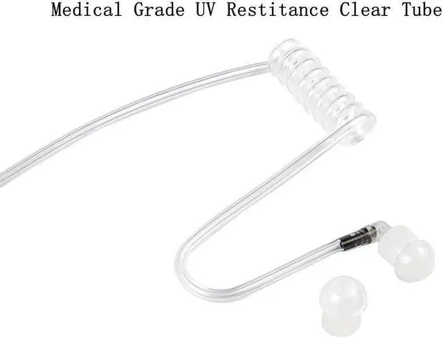 Alt view image 5 of 5 - KCTIN Earpieces for Motorola Walkie Talkies with Mic PPT and Acoustic Tube Headset for Walkie Talkies APX4000 APX6000 APX7000 APX 8000 XPR6350 XPR6550 XIR8268 (2packs)