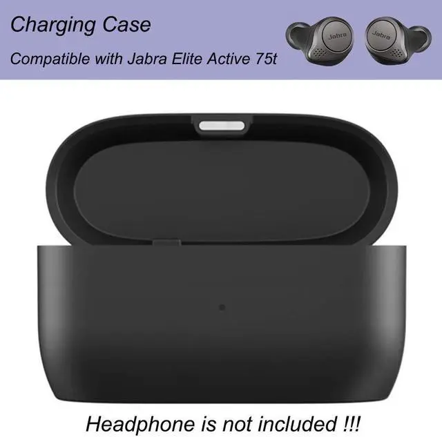 Alt view image 2 of 4 - Kissmart Charging Case for Jabra Elite 75t, Replacement Charger Case Cradle Dock for Jabra Elite 75t Earbuds (Capacity: 700mah)