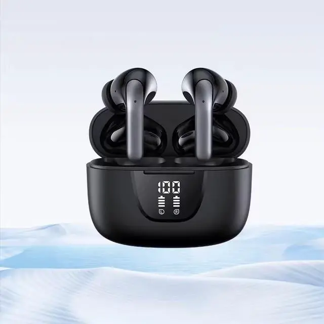Alt view image 2 of 5 - Bluetooth 5.3 True Wireless HiFi Stereo Earbuds. Long Battery Life, LED Power Display, Wireless Charging Case, and IPX5 Waterproof Earbuds Perfect for Sports, TV, Smartphones, Laptops, and more