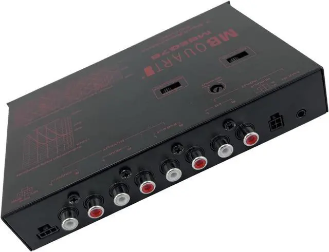 Alt view image 4 of 5 - MB Quart MBEQ7B 7-Band 9 Volts 1/2 DIN Pre-Amp Car Audio Graphic Equalizer with Front 3.5mm Auxiliary Input, Rear RCA Auxiliary Input and High Level Speaker Inputs,Silver