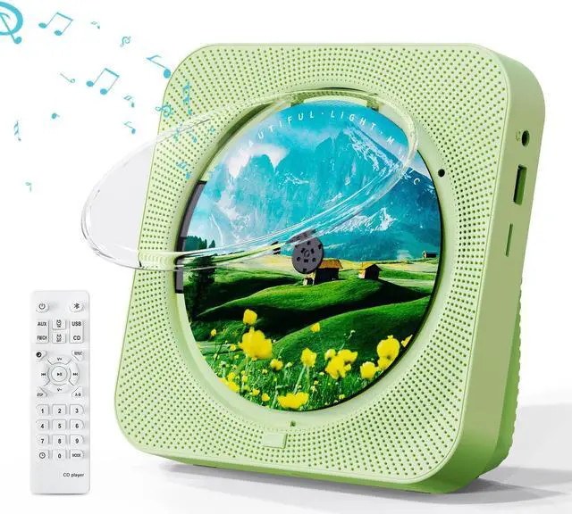 Main image of MICOCIOUS Portable CD Player with Bluetooth Desktop CD Player for Home CD Music Players with Remote Control,Timer,Built-in Dual Speakers with LED Display Home Audio Boombox FM Radio