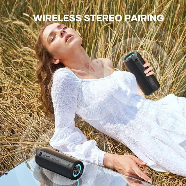 Alt view image 5 of 5 - Bluetooth Speaker,MusiBaby M88 Pro Speakers,Sound Quality Enhancement, Bluetooth 5.3,Loud Stereo Sound,Booming Bass,40H Playtime for Home& Outdoor Party,Beach,Gitfs