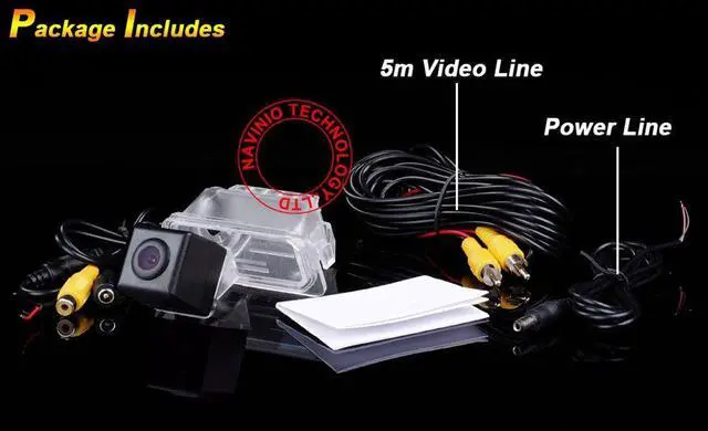 Alt view image 4 of 5 - Navinio Waterproof Backup Camera Color Car Rear View Camera 170 Degree Viewing Angle License Plate for Ford Mondeo Fiesta MK6 KUGA Focus (2 Carriages) S-Max CHIA-X Galaxy MK3 Facelift C307