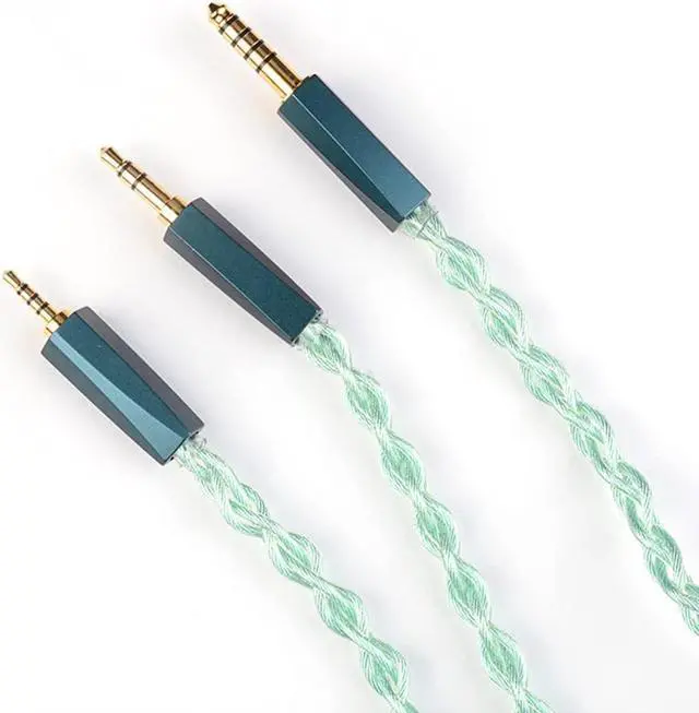 Alt view image 5 of 5 - NICEHCK FourMix IEM Cable, 7N high Conductivity Copper Earphone Upgraded Cord, 6N Silver Coated OCC in Ear Monitor Cables for Earbuds Wired Earbud Replacement Cords (Green, 4.4mm with MMCX)
