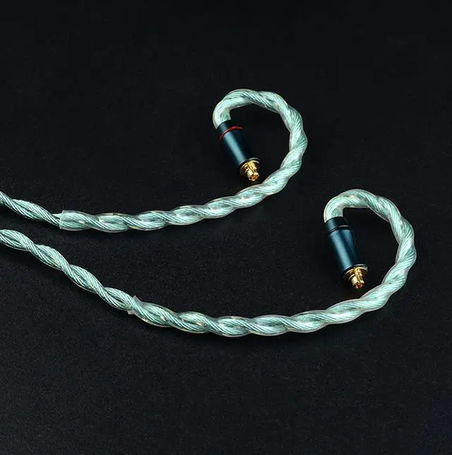 Alt view image 4 of 5 - NICEHCK FourMix IEM Cable, 7N high Conductivity Copper Earphone Upgraded Cord, 6N Silver Coated OCC in Ear Monitor Cables for Earbuds Wired Earbud Replacement Cords (Green, 4.4mm with MMCX)