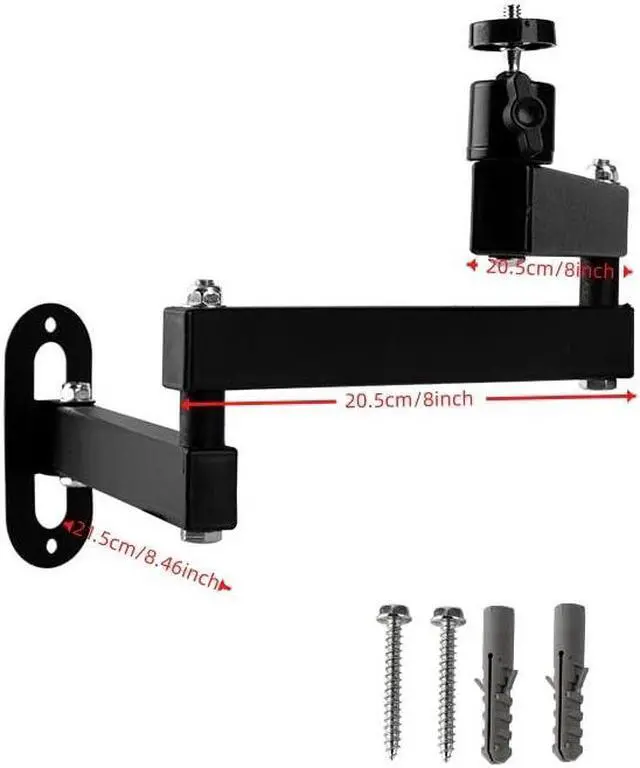 Main image of NVRTTRR Foldable Projector Wall Mount Universal Ceiling Wall Projector Mount Stand Projectors Bracket,1/4" Screw Size (Wall Mount) (8.46 * 8 * 8in)