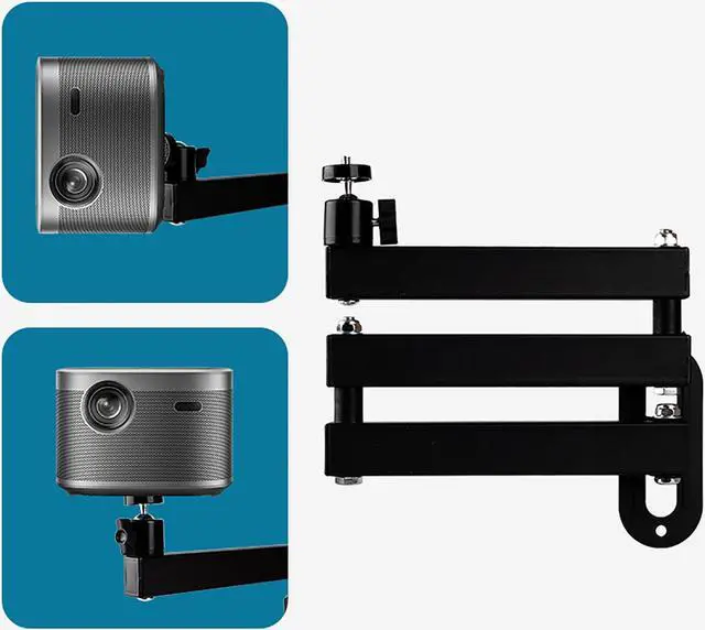 Alt view image 3 of 5 - NVRTTRR Foldable Projector Wall Mount Universal Ceiling Wall Projector Mount Stand Projectors Bracket,1/4" Screw Size (Wall Mount) (8.46 * 8 * 8in)