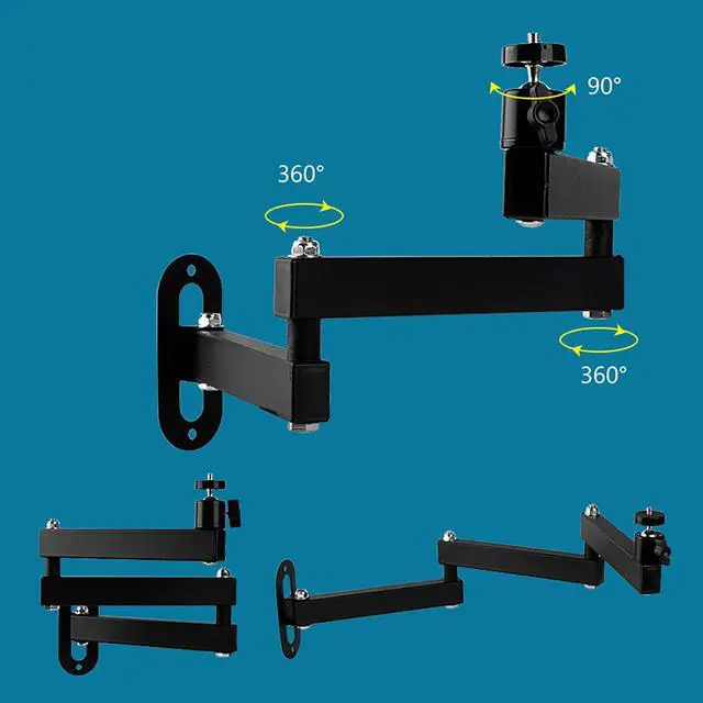 Alt view image 4 of 5 - NVRTTRR Foldable Projector Wall Mount Universal Ceiling Wall Projector Mount Stand Projectors Bracket,1/4" Screw Size (Wall Mount) (8.46 * 8 * 8in)