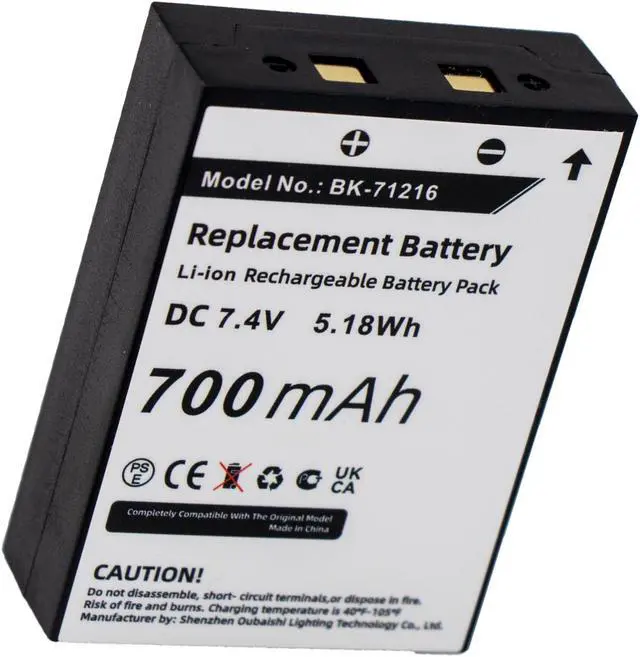Alt view image 2 of 3 - OERIIHIY (2Pack) Replacement Battery for Co'bra LI3900 LI3950 LI4900 LI5600 LI6000 LI6050 LI6500 LI6700 MN-0160001 028377310454 103-0001-1 103-0004-1 700mAh