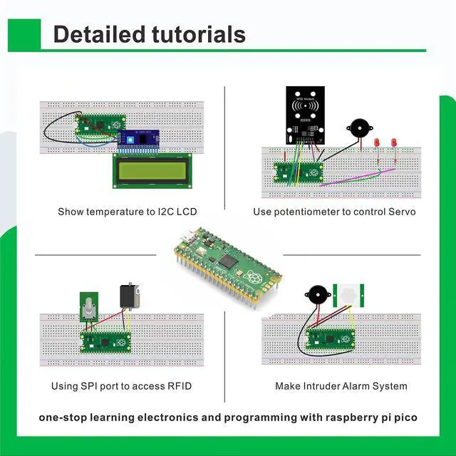 Alt view image 3 of 5 - OSOYOO Python Hardware Programming Learning Kit for Raspberry Pi Pico with MicroPython and Graphical Programming Tutorials