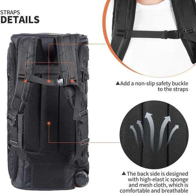 Alt view image 4 of 5 - OUKNAK Speaker Bag Travel Case Replacement for JBL Party Box Series, Portable Speaker Carry Tote Bag Backpack for JBL Speaker (For JBL partybox 310 black)