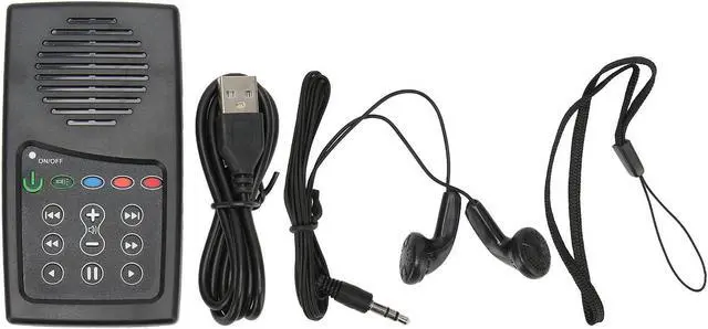 Alt view image 5 of 5 - Electronic Holy Bible Audio Player, 4GB Capacity Digital Audio Bible Player with Headphones & Lanyard 500mAh Solar Powered Electronic Bible Reader (English KJV with French with