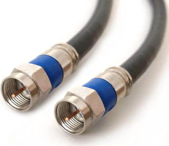 Alt view image 2 of 4 - 50ft Quad Shield Indoor Outdoor Solid Copper RG-6 Coaxial Cable 3Ghz 75 Ohm DIRECTV Approved Satellite TV or Broadband Internet Belden RG6 Fittings