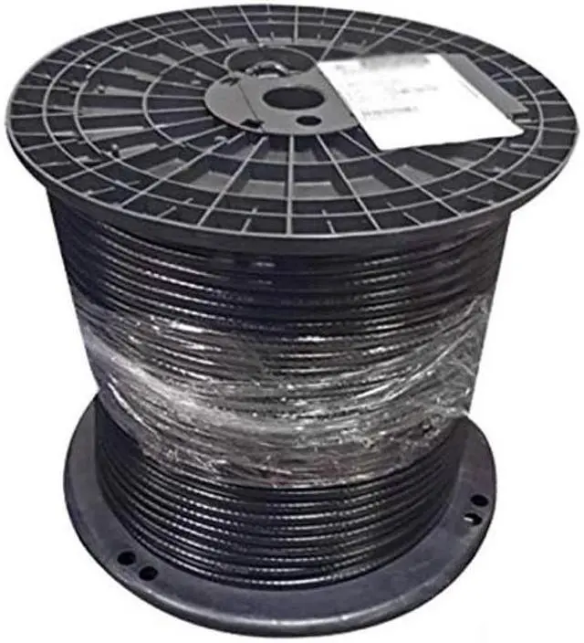 Main image of PHAT SATELLITE INTL 1000ft Coax RG6 Enhanced 3X Shields Messenger Cable, Aerial Messenger Wire Pole to Pole Strapping Cable, 18AWG 75 Ohm, Audio Video Antenna Cable TV Internet Coaxial