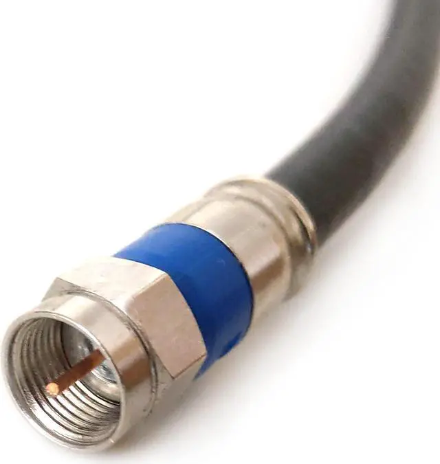 Alt view image 3 of 4 - 50ft Quad Shield Indoor Outdoor Solid Copper RG-6 Coaxial Cable 3Ghz 75 Ohm DIRECTV Approved Satellite TV or Broadband Internet Belden RG6 Fittings