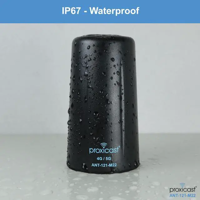 Alt view image 5 of 5 - Proxicast Vandal Resistant 2x2 MIMO Low Profile 4G/5G Omni-Directional Screw Mount Antenna - 10 ft Coax Leads - for Cisco, Cradlepoint, Digi, Pepwave, Sierra Wireless and Others (ANT-121-M22)