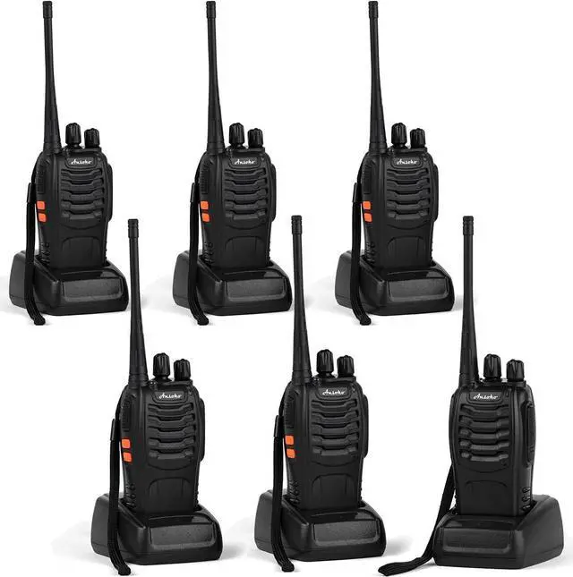 Main image of Ansoko Two Way Radio Walkie Talkie, Long Range Walkie Talkies for Adults 16-CH 2-Way Radio with Earpieces and Rechargeable Battery (Pack of 6)