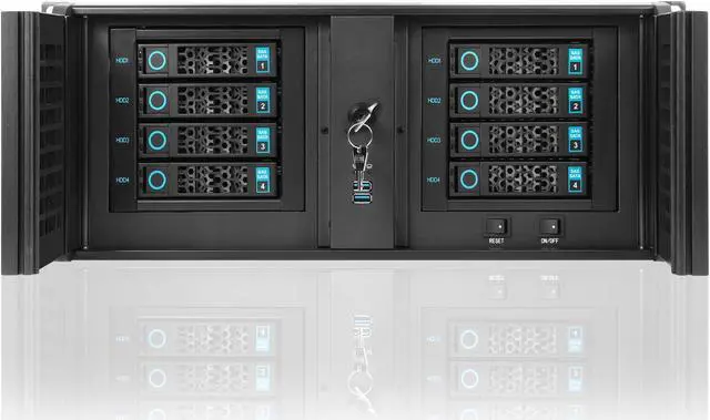 Main image of Rackchoice 4U Chassis with Two 5x2.5"/3.5" SATA/SAS Hard Drive Backplane 6 Gbps HDD hotswap