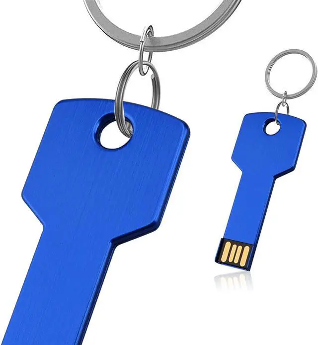 Alt view image 4 of 5 - RAOYI 10 Pack 2GB USB Flash Drive USB 2.0 Metal Key Shape Memory Stick Thumb Drive Pen Drive-Blue