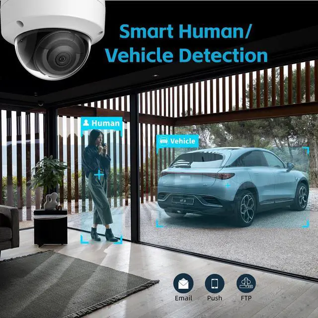 Alt view image 3 of 5 - RICHSECU DS-2CD2143G2-I 2.8mm HIK 4MP AcuSense PoE Fixed Dome IP Camera Outdoor Indoor with Human/Vehicle Detection, H.265+, 98ft IR Night Vision, IP67 Waterproof, Compatible with HIK NVR/Hik-Connect
