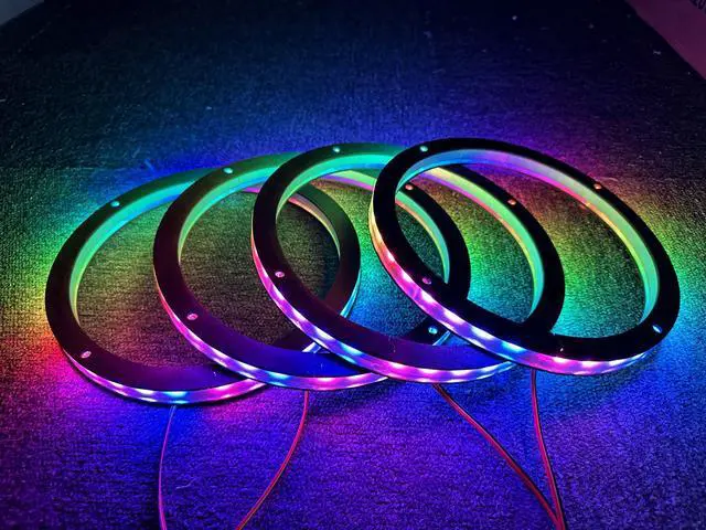 Main image of Sando Tech 4PCS 6.5'' Dream Color Chase LED Speaker Rings Spacer Ring Light Kit Car Coxial Lights Multiple Fit for Car Truck Boat Powersport Bluetooth/Remote Ctrl