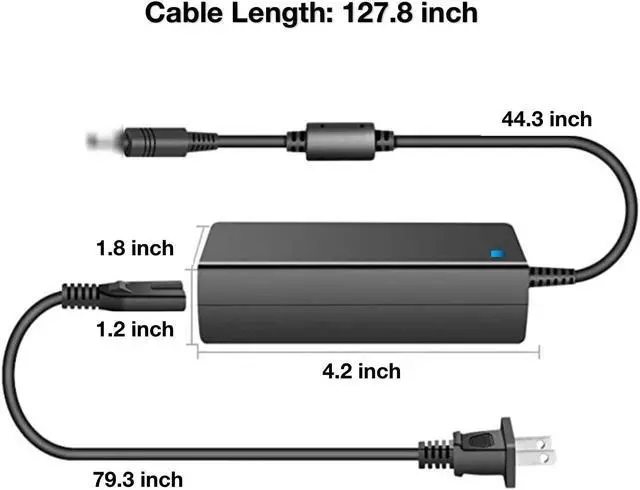 Alt view image 2 of 4 - Onerbl 18V AC/DC Adapter Compatible with Thrustmaster T128-X T128 T128X T248 T248X T248-X T300 RS T300RS Racing Wheel & Magnetic Pedals 4469027 6495643 4169097 +18V Power Supply Cord Battery Charger