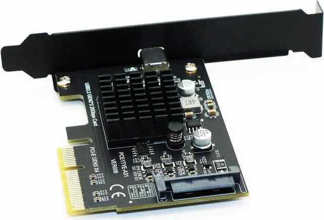 Alt view image 5 of 5 - Sintech PCIe 4X USB 3.2 Gen2x2 (20 Gbps) Adapter Card,USB Type-C PCI Express Gen3 x4 Lane Host Card(Controller Chipset ASM3242)