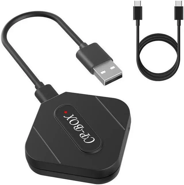 Main image of 2024 Upgrade Wireless CarPlay Adapter Compatible with Apple iPhone iOS 10+ Car Play Dongle Converts 5.8GHz WiFi Plug & Play No Delay Online Update(Black)