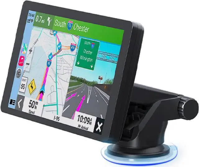 Alt view image 2 of 5 - Car and Driver INTELLIDASH 7" HD Touchscreen  Portable Apple CarPlay Wireless Android Auto Screen for Car, Bluetooth Stereo, Backup Camera Support, Mirror Link, GPS Navigation, Siri, Google, SiriusXM