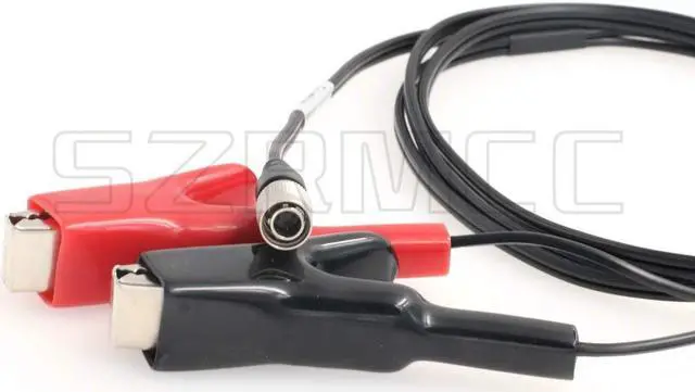 Alt view image 2 of 4 - SZRMCC Car Battery Alligator Clips to Hirose 4 pin Male Power Cable for Trimble 5600 Geodimeter Spectra Precision Total Station (Straight)