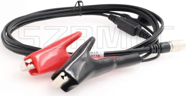 Alt view image 3 of 4 - SZRMCC Car Battery Alligator Clips to Hirose 4 pin Male Power Cable for Trimble 5600 Geodimeter Spectra Precision Total Station (Straight)