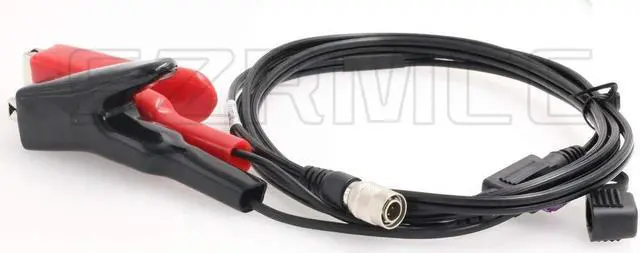 Alt view image 4 of 4 - SZRMCC Car Battery Alligator Clips to Hirose 4 pin Male Power Cable for Trimble 5600 Geodimeter Spectra Precision Total Station (Straight)