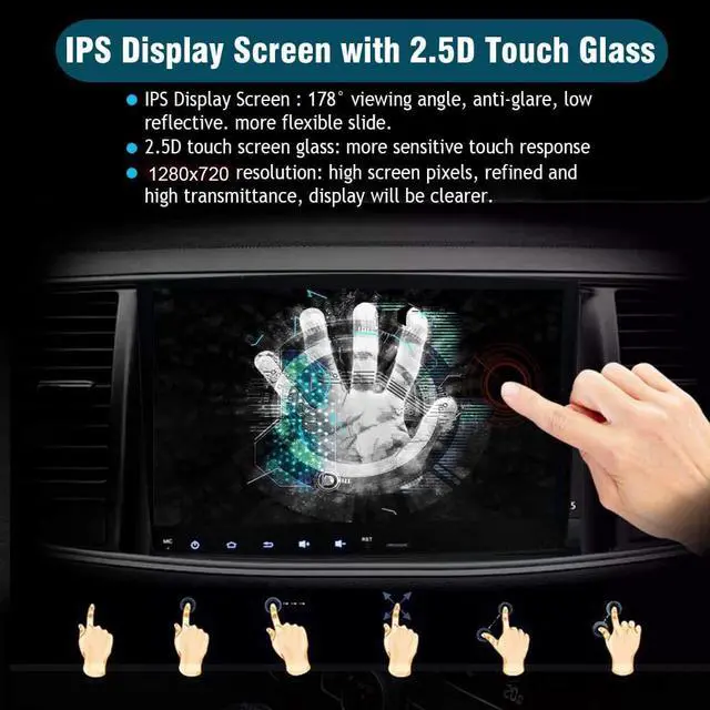 Alt view image 5 of 5 - SYGAV Android 13 Car Stereo for 2016-2018 Subaru Forester WRX STI Impreza Multimedia Player with Carplay Radio GPS Navigation HD 1280x720 Touch Screen Head Unit