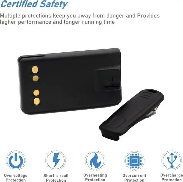 Alt view image 4 of 4 - TAKOCI Replacement Battery for Vertex YAESU FNB-V133Li FNB-V134Li VX-260 VX-261 EVX-530 EVX-531 EVX-534 EVX-231 EVX-261 1500mAh 7.4V