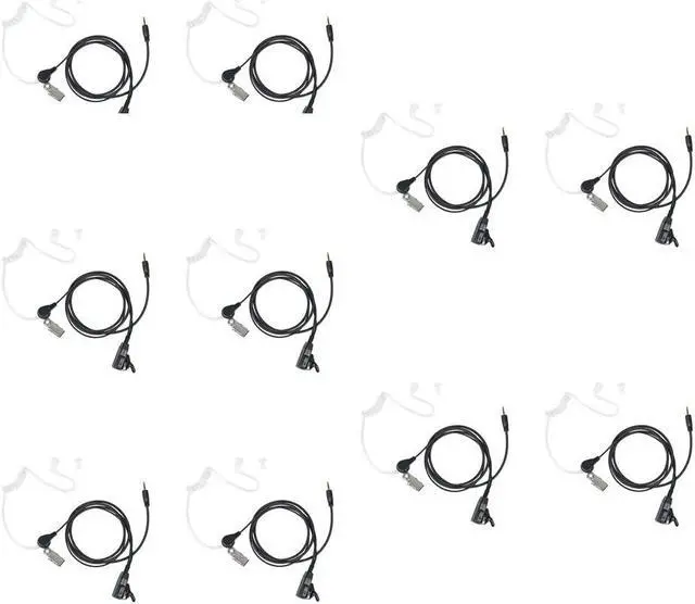 Main image of TDYU Walkie Talkie Earpiece with Mic Covert Acoustic Tube Compatible with Cobra Microtalk PX650 Cxt195 Cx112 PX655 ACXT1035r ACXT145 ACXT545 RX385 RX685 Two Way Radio 10 Pack