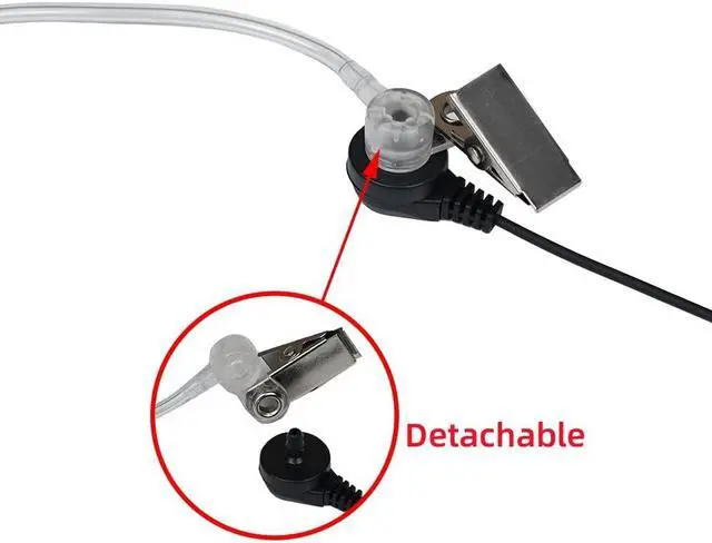 Alt view image 3 of 5 - TDYU Walkie Talkie Earpiece with Mic Covert Acoustic Tube Compatible with Cobra Microtalk PX650 Cxt195 Cx112 PX655 ACXT1035r ACXT145 ACXT545 RX385 RX685 Two Way Radio 10 Pack