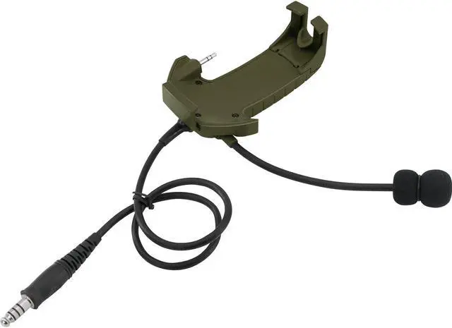 Alt view image 3 of 5 - TSVISIONCORE Microphone & PTT for Walker's Razor Noise Cancelling Headphone Airsoft (Army Green)