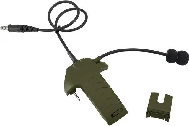 Alt view image 4 of 5 - TSVISIONCORE Microphone & PTT for Walker's Razor Noise Cancelling Headphone Airsoft (Army Green)