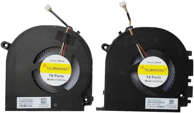 Alt view image 2 of 4 - TXLIMINHONG New Compatible CPU and GPU Cooling Fan for HP Envy 17.3" 17-CR 17T-CR 17-CR0013DX Series N13561-001 7J2280 N13562-001 7J2260 EG50050S1-CK50 -S9A EG50050S1-CK60-S9A DC5V Fan