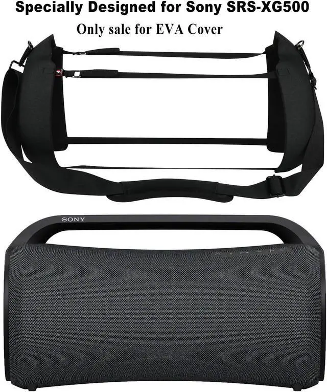 Alt view image 4 of 5 - TXEsign Travel Carrying Strap Cover for Sony SRS-XG500 X-Series Portable Speaker, Hard EVA Shell Case Two Sides Speaker Cover with Shoulder Strap