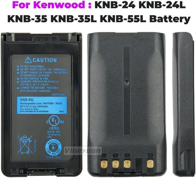 Alt view image 3 of 5 - Vineyuan KNB-55L Replacement Battery for Kenwood NX-3200 NX-3300 NX-3400 TK-3360, TK-3160, TK-2170, TK-3173, TK-3170, TK-2360, NX-320, TK-3140, TK-2160 Walkie Talkies Battery