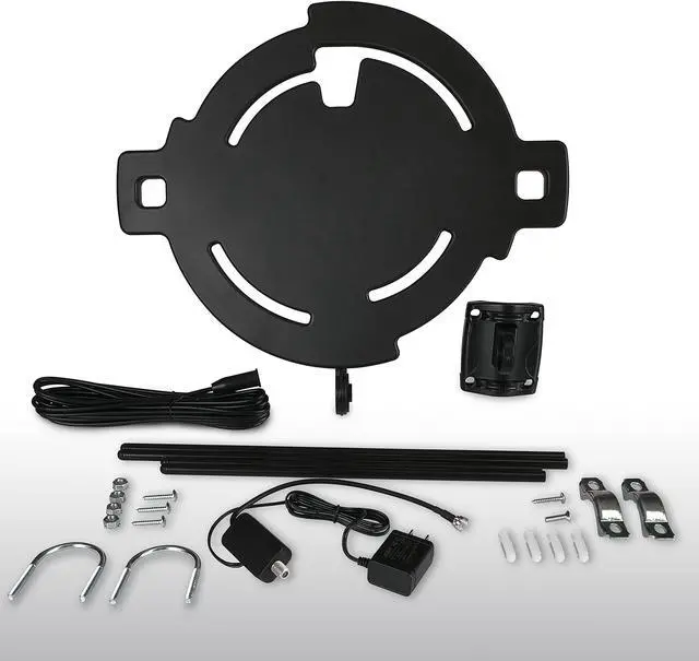 Alt view image 3 of 5 - RCA Amplified Outdoor or Attic HDTV Antenna  Multi-Directional HD Antenna with 80-Mile Range; Digital OTA Antenna for Clear VHF & UHF Reception; Supports 4K/8K 1080p TVs