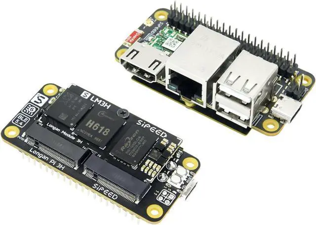 Alt view image 4 of 5 - Sipeed LonganPi 3H 4GB LPDDR4 Allwinner H618 Linux Single Board Computer, Wireless Dual-Band WiFi Development Board, 4Kp60 Display, Gigabit Ethernet Port, Compatible with Raspberry Pi Zero W (4+32GB)