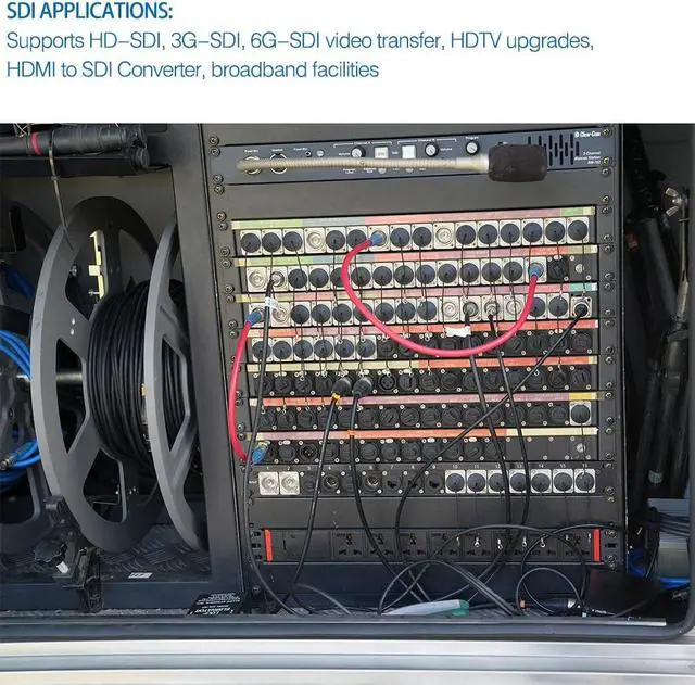Alt view image 5 of 5 - Superbat SDI BNC Cable 2ft HD-SDI 3G 6G 12G SDI Cables BNC Digital Video Jumper 75 Ohm Belden 1694A for 4K/8K 1080P 3G-SDI/6G-SDI Converter Camera Monitor Video Recorder 2-Pack