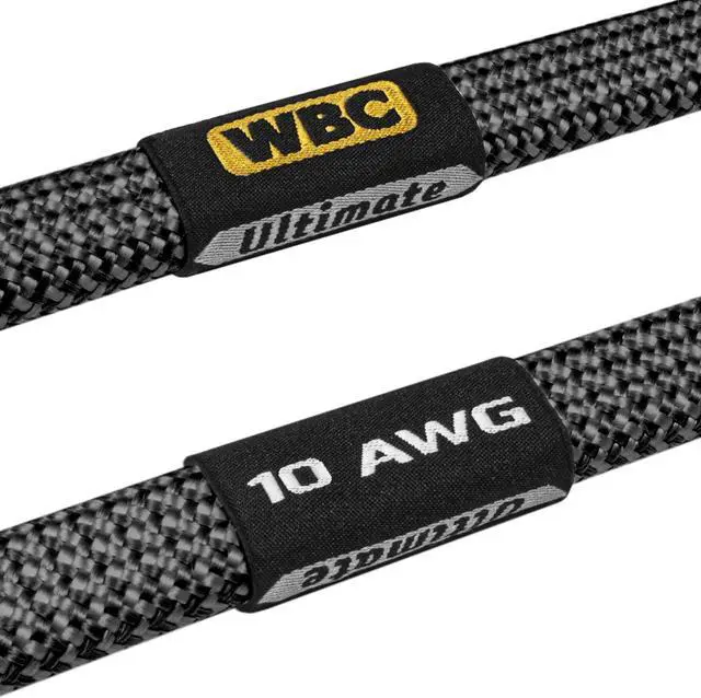 Alt view image 3 of 5 - WORLDS BEST CABLES 20 Foot Ultimate - 10 AWG - Ultra-Pure OFC - Premium Audiophile HiFi Speaker Cable Pair with Eminence Gold Banana (x2) & Spade (x2) Plugs & Carbon Tweed Jacket